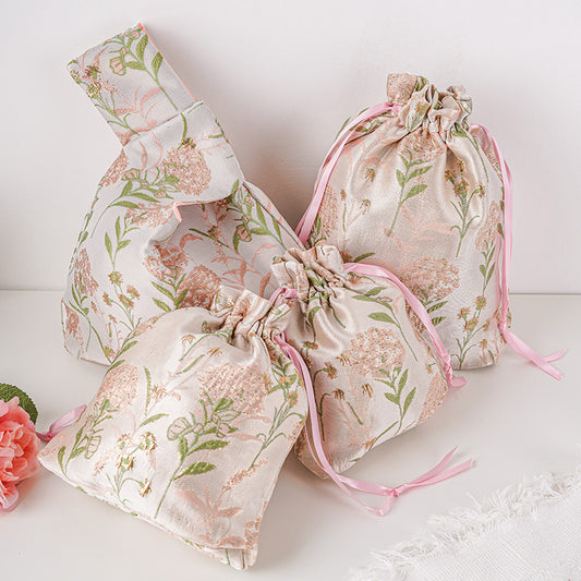 Japanese Knot Bag,Small Wrist Bag,Wedding Gift Tote,Bridesmaid Bag
