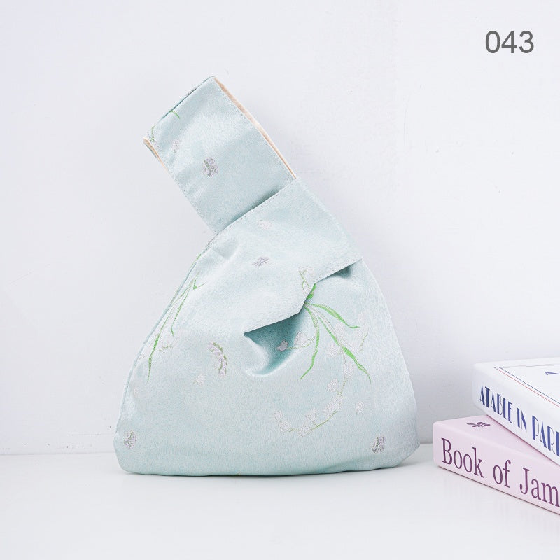 043 Mint Muguet Japanese knot wrist bag