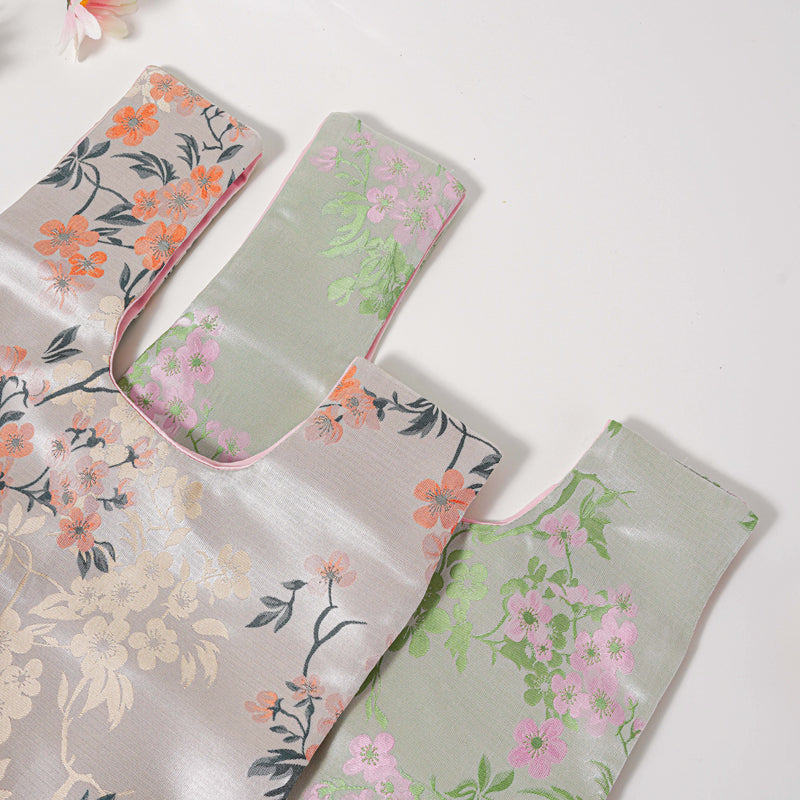 Regal Floral Brocade Wedding Favor Knot Bag