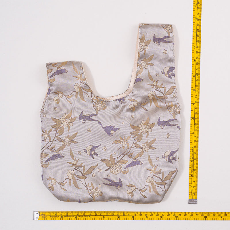 Romantic Floral & Bird Wedding Favor Knot Bag