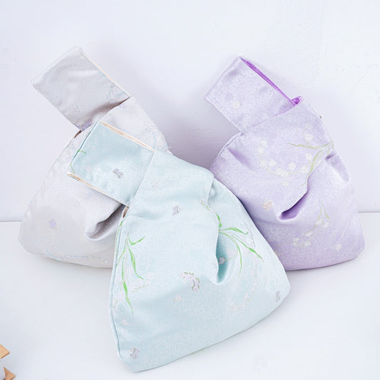 Ethereal Lily of the Valley Wedding Favor Knot Bag - Lavender Lilac