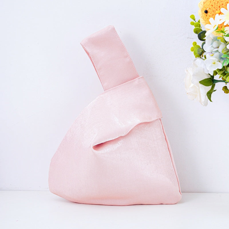 Elegant Solid Color Satin Wedding Favor Knot Bag