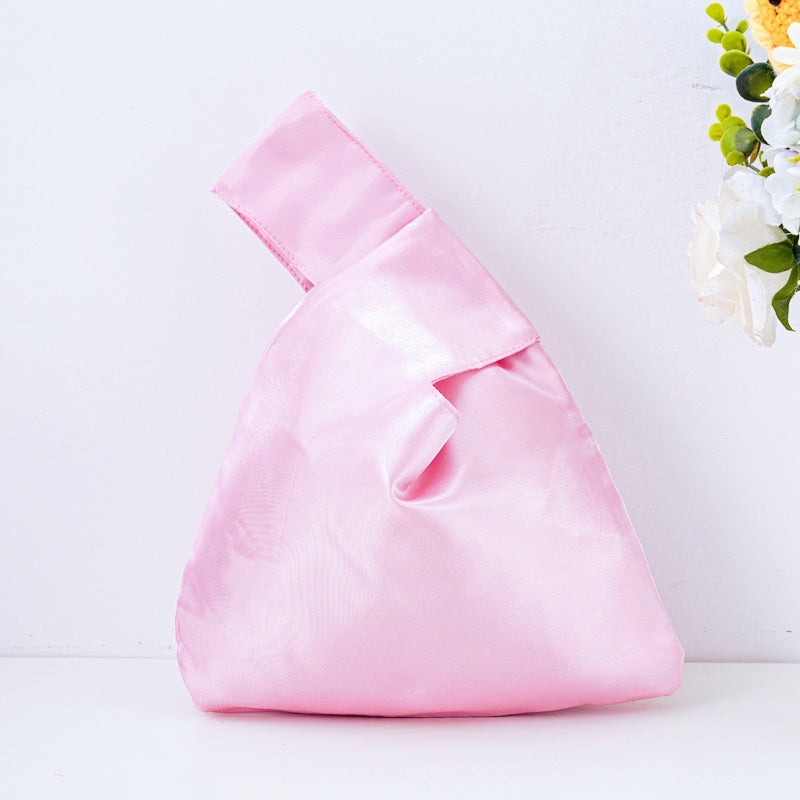Elegant Solid Color Satin Wedding Favor Knot Bag