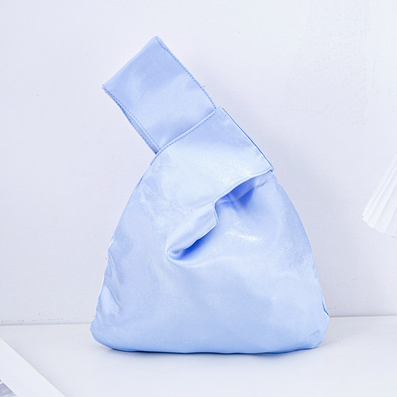 Elegant Solid Color Satin Wedding Favor Knot Bag