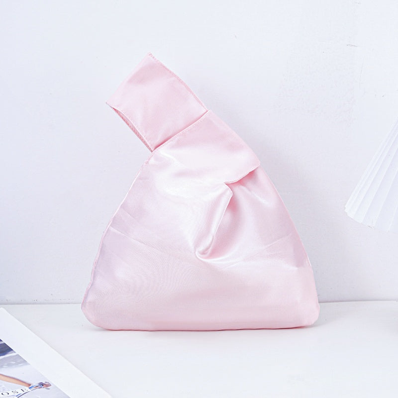 Elegant Solid Color Satin Wedding Favor Knot Bag