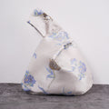 Luxurious Silver Phalaenopsis Brocade Wedding Favor Knot Bag