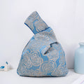 Whimsical Butterfly & Bird Floral Brocade Wedding Favor Knot Bag
