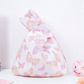 Romantic Rose & Butterfly Brocade Wedding Favor Knot Bag