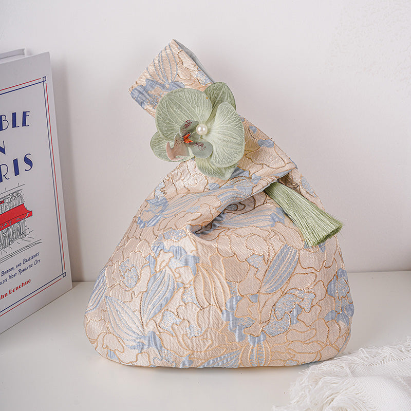 Japanese Knot Bag,Small Wrist Bag, Wedding Gift Tote,Bridesmaid Bag