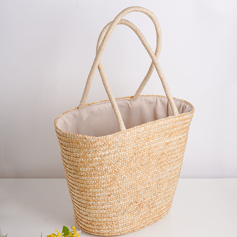 Straw Woven Bag, Handmade Tote Bag,Wicker Basket Bag