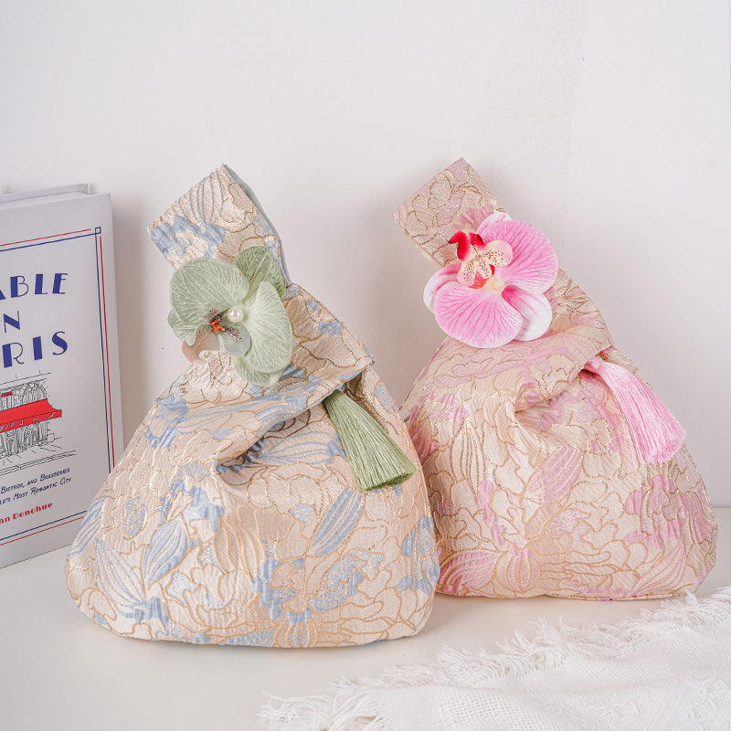 Japanese Knot Bag,Small Wrist Bag, Wedding Gift Tote,Bridesmaid Bag