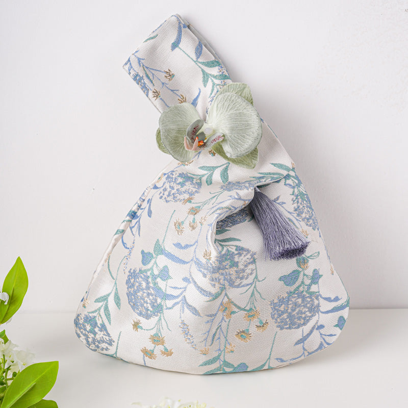 Wedding Gift Tote,Bridesmaid Bag,Japanese Knot Bag, Wrist Bag