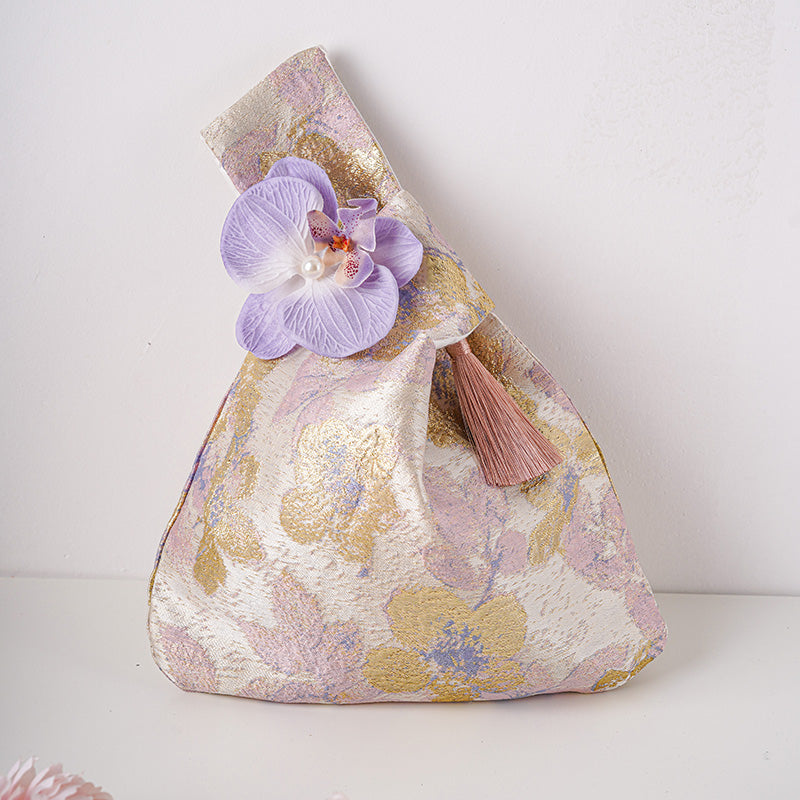 Wedding Gift Tote,Bridesmaid Bag,Japanese Knot Bag,Wrist Bag