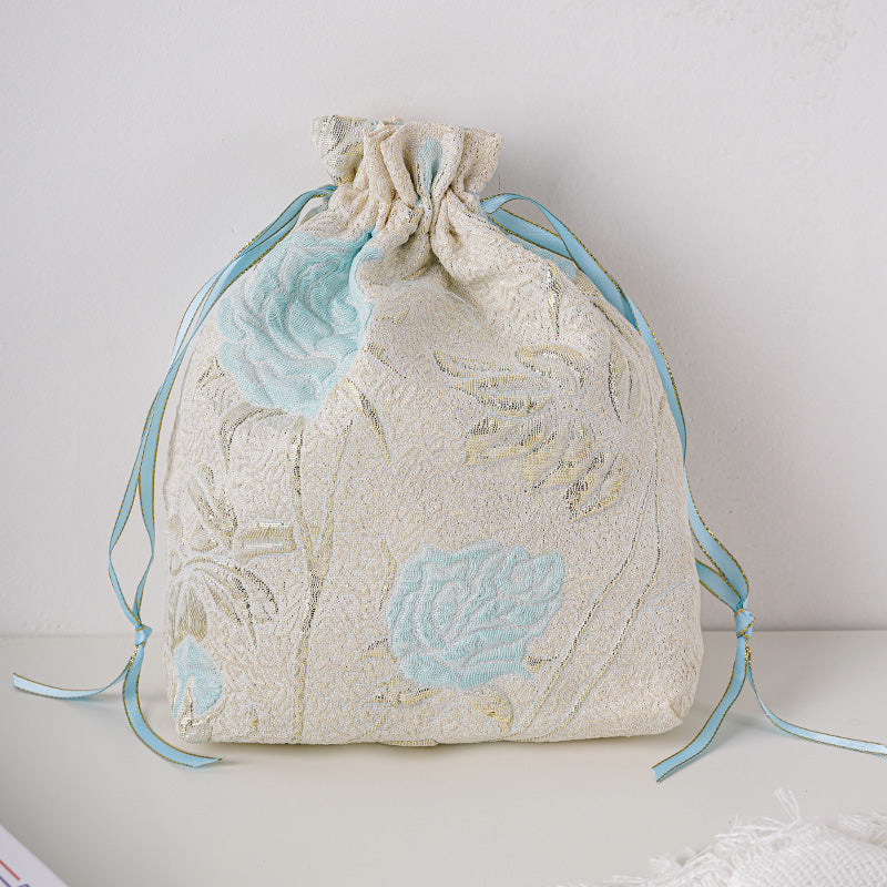 Japanese Knot Bag,Wrist Bag, Embroidered Tote Bag,Wedding Gift Tote,Bridesmaid Bag