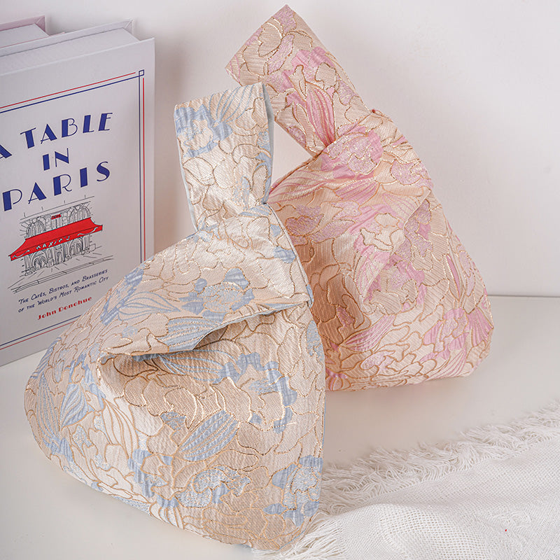 Japanese Knot Bag,Small Wrist Bag, Wedding Gift Tote,Bridesmaid Bag