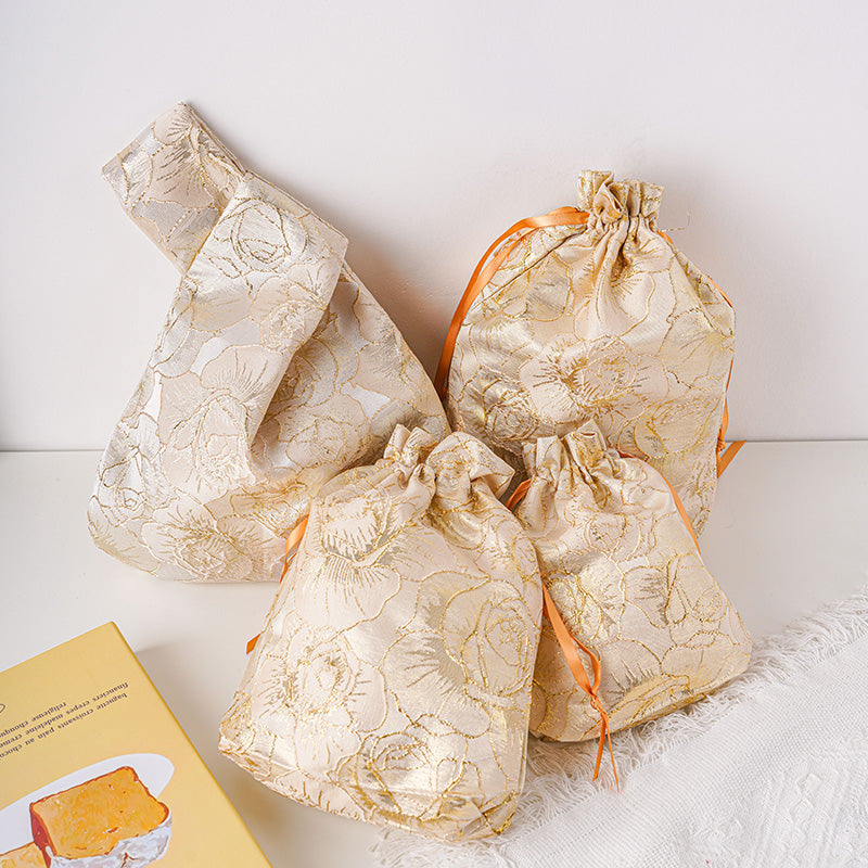 Wedding Gift Tote,Bridesmaid Bag,Japanese Knot Bag,Wrist Bag,Change Purse