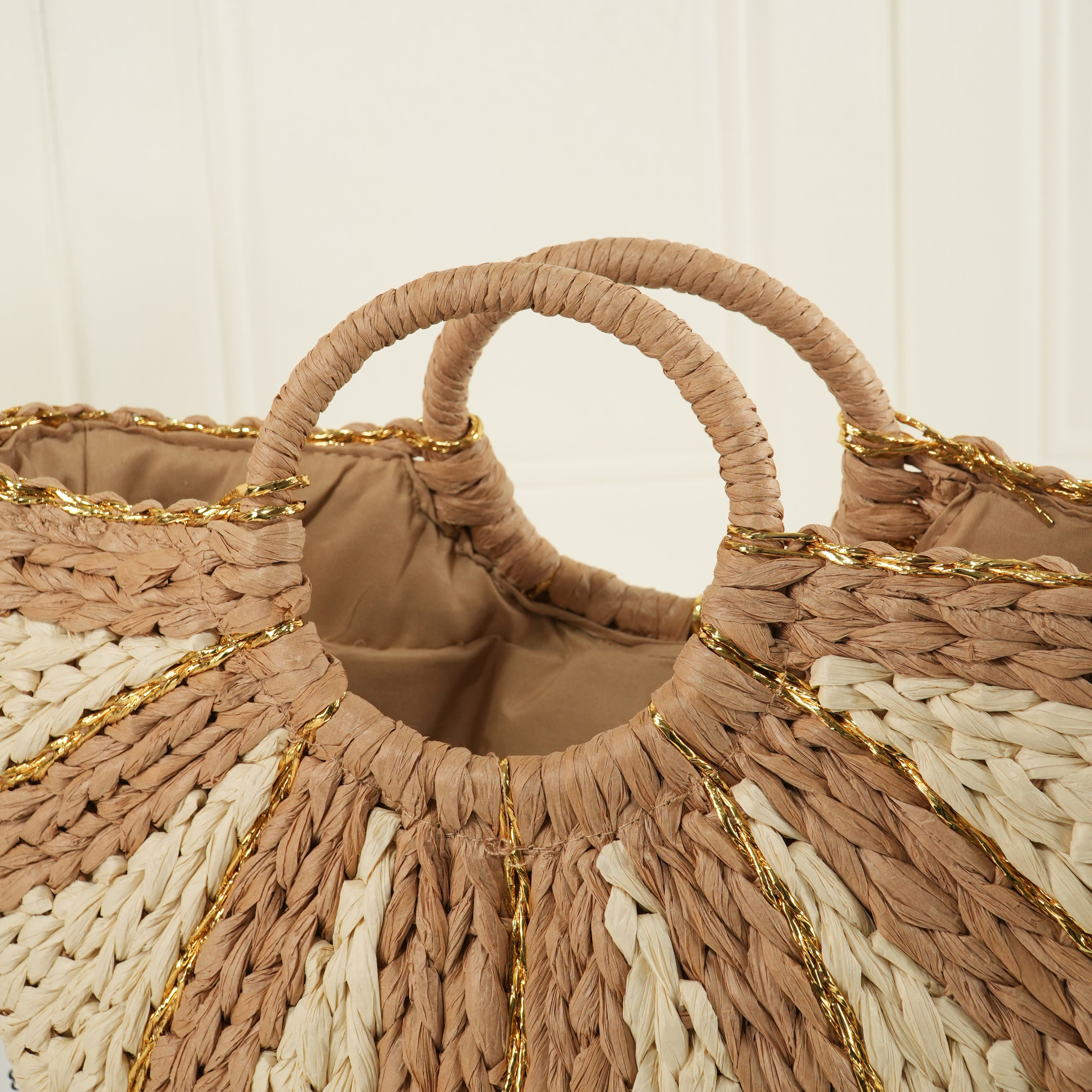 Straw Woven Bag, Handmade Tote Bag,Wicker Basket Bag