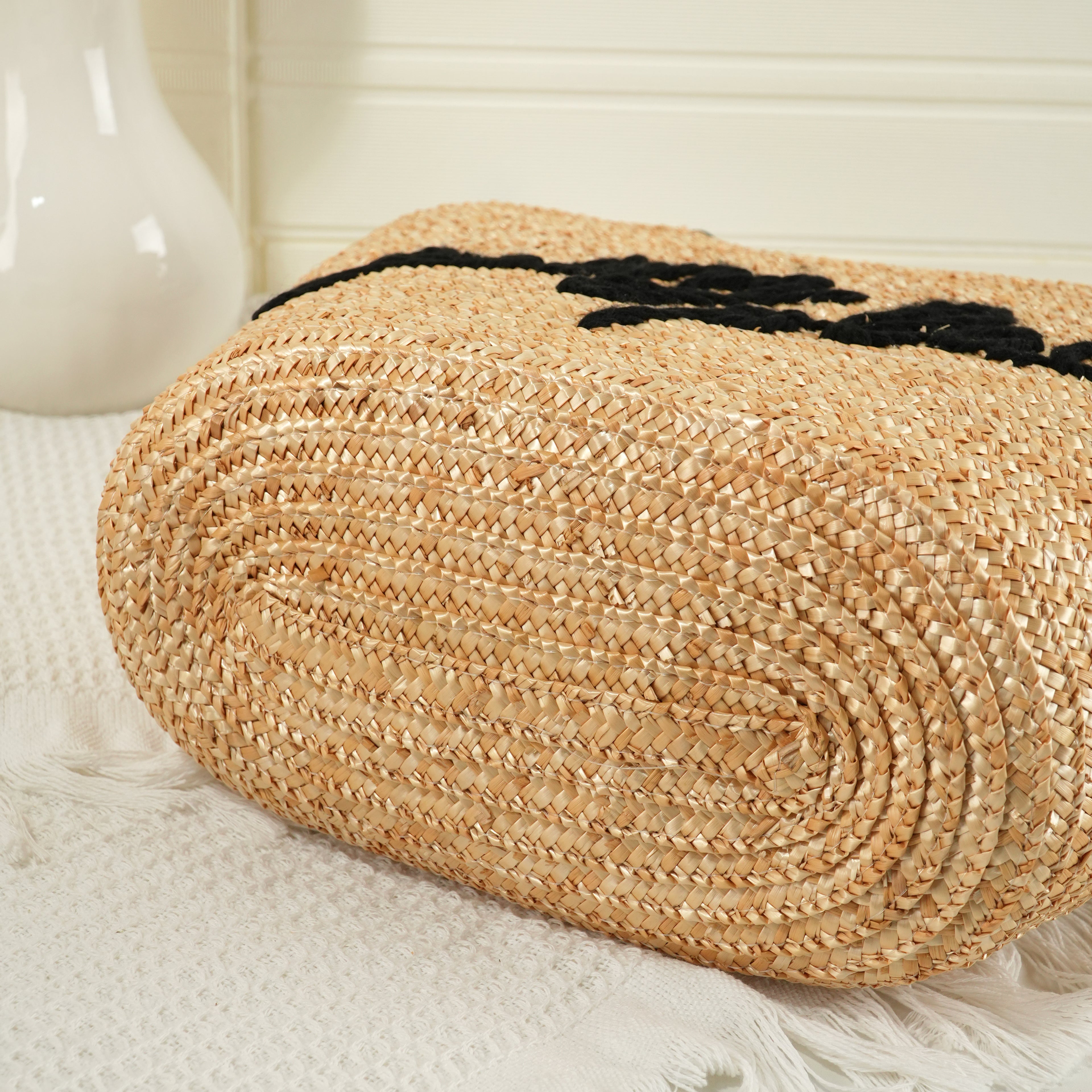 Straw Woven Bag, Handmade Tote Bag,Wicker Basket Bag