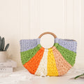 Straw Woven Bag, Handmade Tote Bag,Wicker Basket Bag