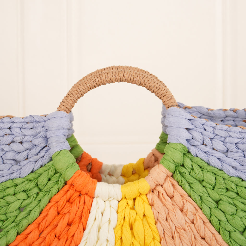 Straw Woven Bag, Handmade Tote Bag,Wicker Basket Bag
