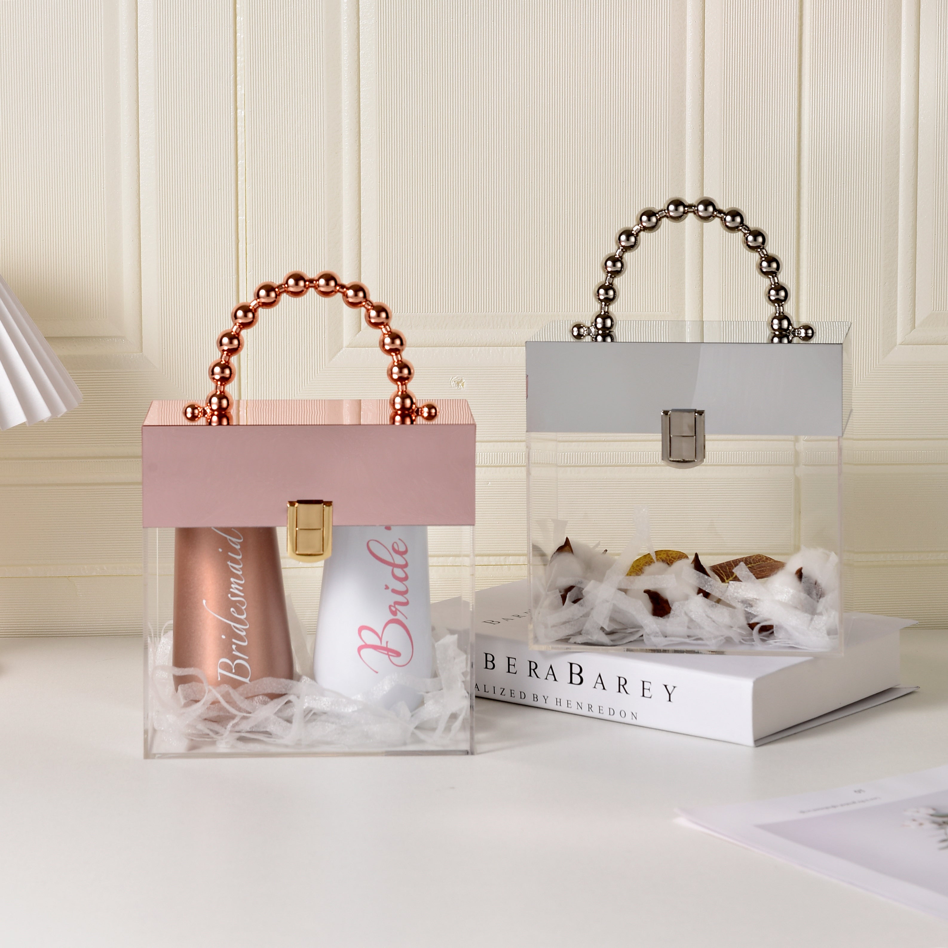 Vintage Silver Bridesmaid Gift Box ,Wedding Gift Box, Graduation Card Box ,Keepsake Box