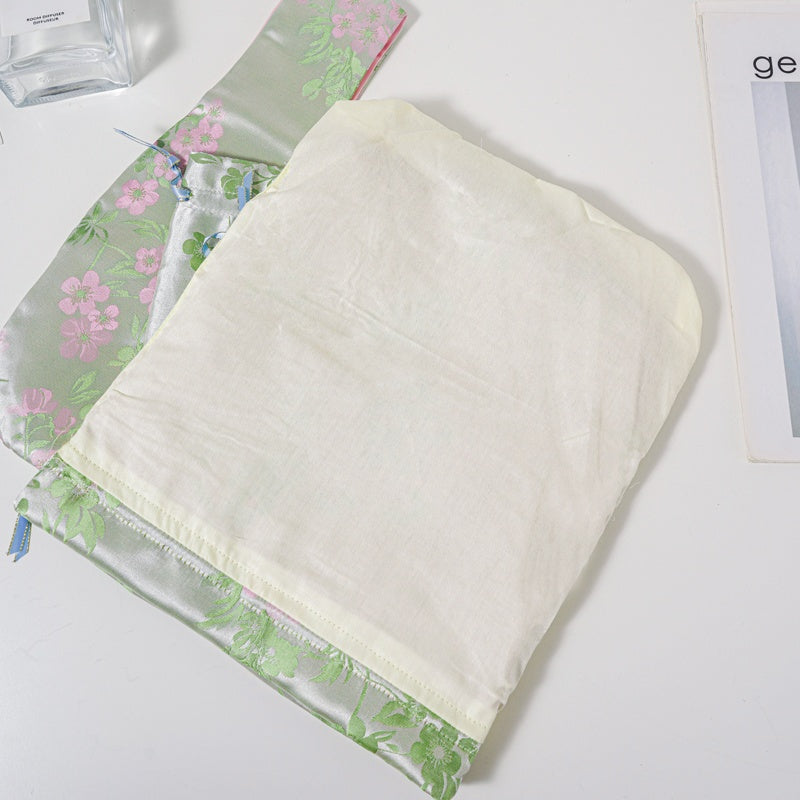 Cherry Blossom Brocade Drawstring Favor Bags, Embroidered Satin Evening Wedding Bridesmaid Gift Pouch - 4
