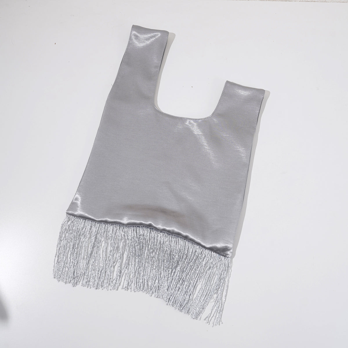 Silver metallic fringe Japanese knot bag gallery image 6.jpg