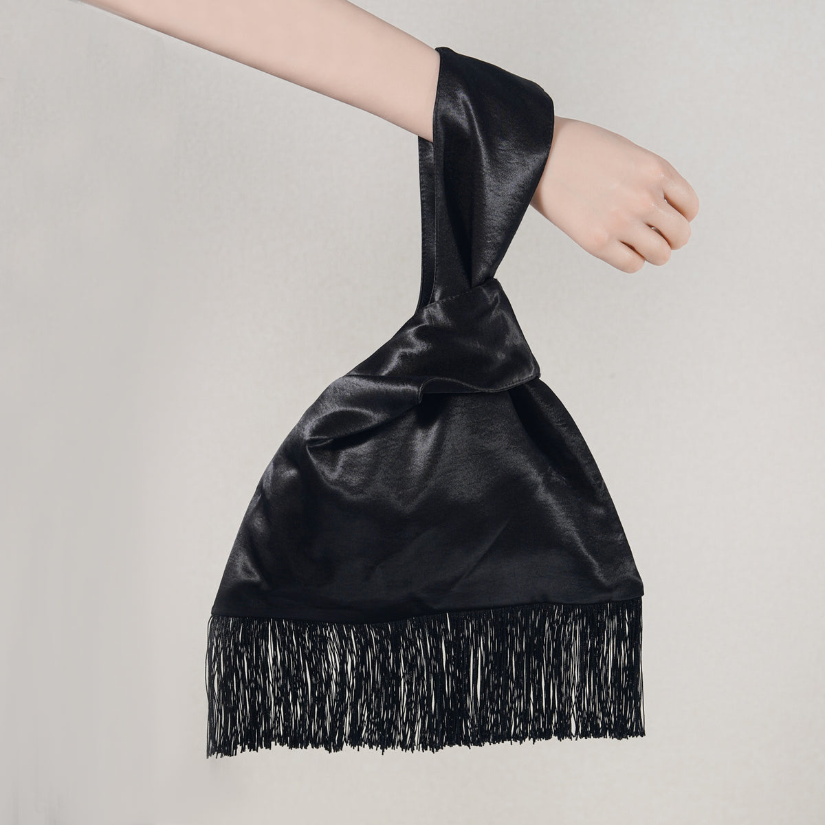 Black fringe Japanese knot bag gallery image 13.jpg