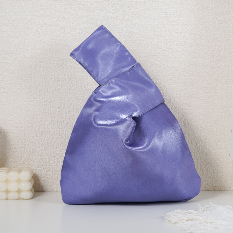 10 Wisteria shimmer satin Japanese knot bag
