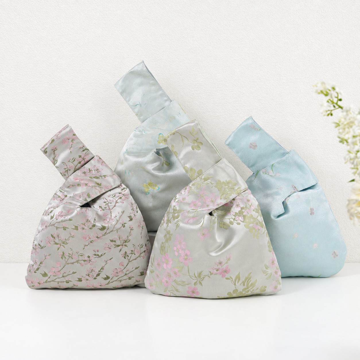 Green fabric bags, sold individually