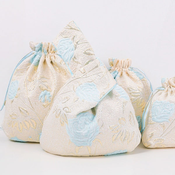 Blue rose knot bag with matching gift bags, sold separately