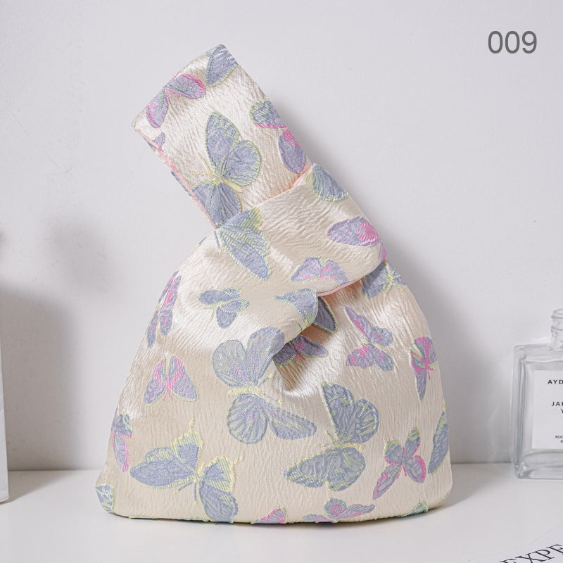 009 Lilac Butterfly Japanese knot wrist bag