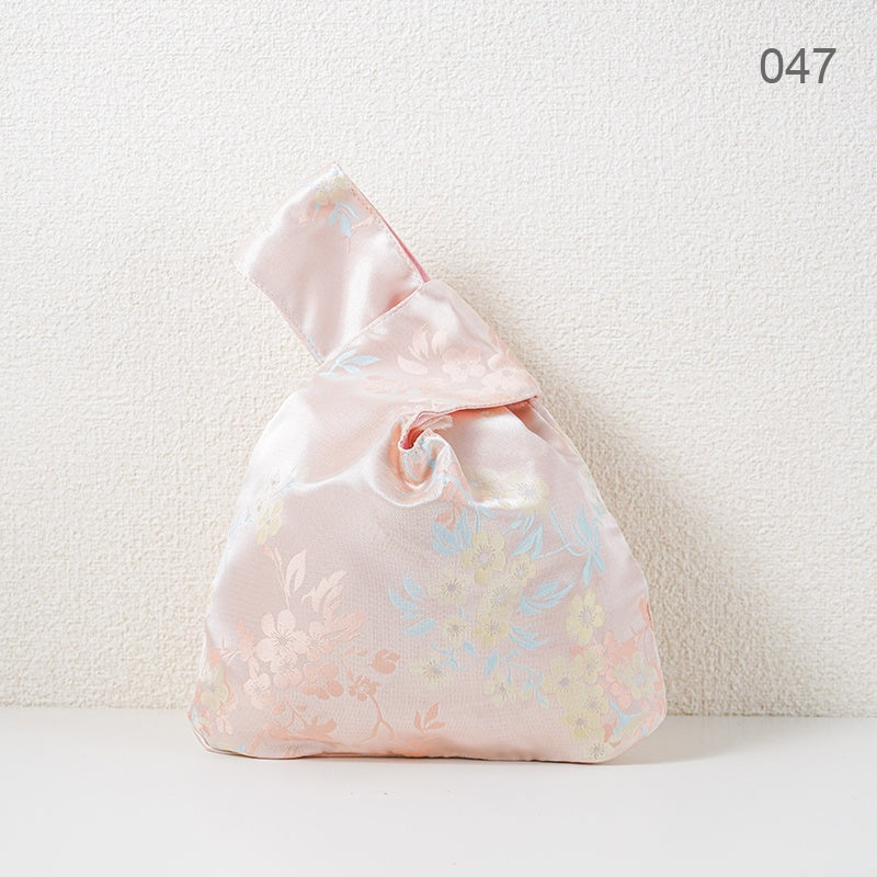 047 Pink Blossom Japanese knot wrist bag