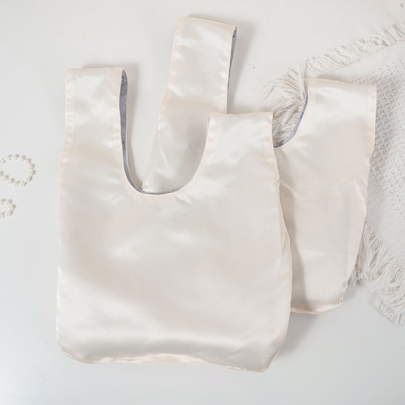 Lilac Floral Embroidered Japanese Knot Bag