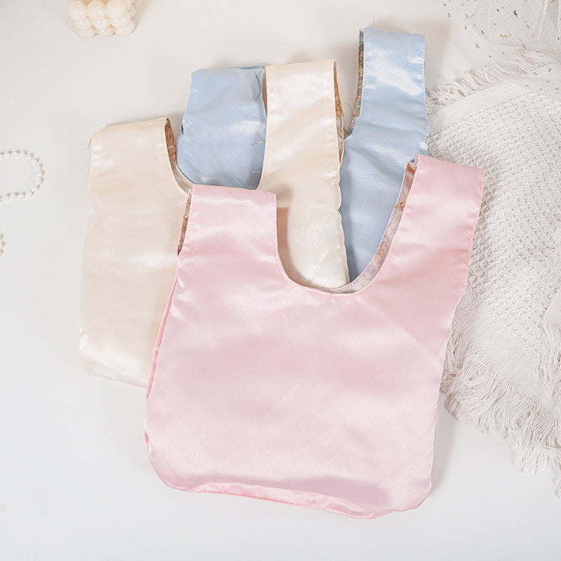 Metallic Shimmer Floral Japanese Knot Bag
