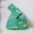 Golden Deer Brocade Drawstring Favor Bags, Embroidered Satin Evening Wedding Bridesmaid Gift Pouch