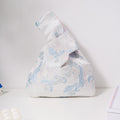 Blue Crane Brocade Drawstring Favor Bags, Embroidered Satin Evening Wedding Bridesmaid Gift Pouch