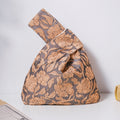 Golden Flower Brocade Drawstring Favor Bags, Embroidered Satin Evening Wedding Bridesmaid Gift Pouch