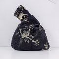 Golden Bird Brocade Drawstring Favor Bags, Embroidered Satin Evening Wedding Bridesmaid Gift Pouch