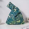 Golden Deer Brocade Drawstring Favor Bags, Embroidered Satin Evening Wedding Bridesmaid Gift Pouch