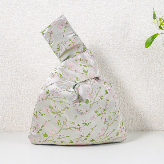 Cherry Blossom Brocade Japanese Knot Bag